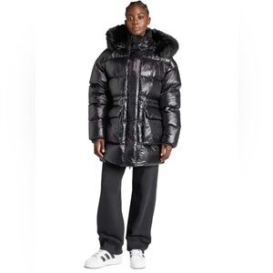 adidas - Women's Puffed Long Fur Jacket